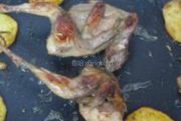 香煎迷迭香鹌鹑的做法图解6