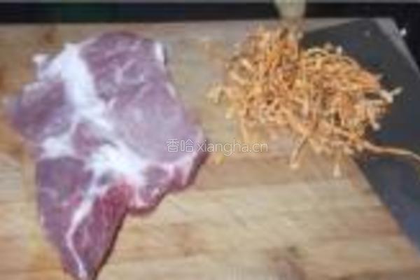 虫草花蒸瘦肉的做法图解1