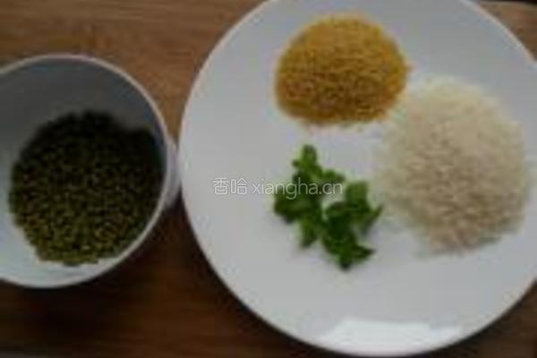 绿豆薄荷米糊的做法图解1