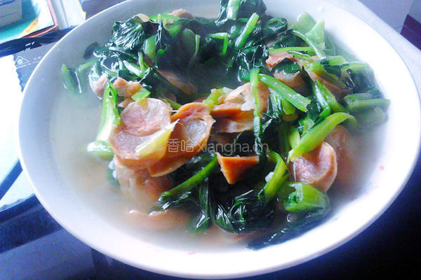 小青菜烧香肠