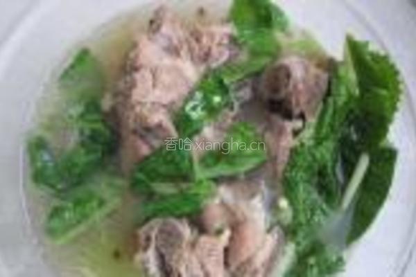 脊骨炖小白菜的做法图解9