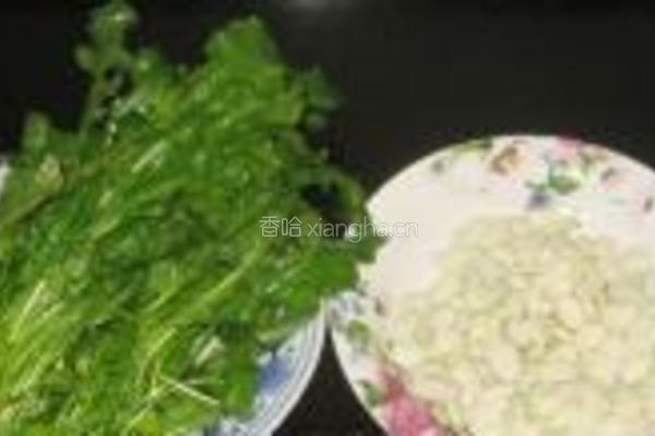 荠菜凉拌洋扁豆的做法图解1