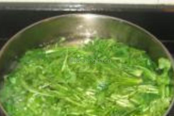 荠菜凉拌洋扁豆的做法图解3