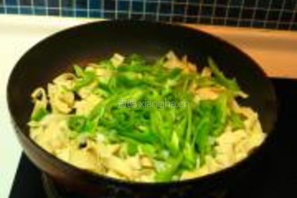 青椒炒豆皮的做法图解6