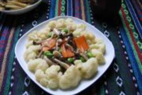 菜花炒豆菇的做法图解13