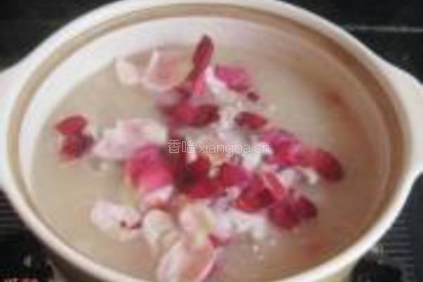 玫瑰花桂圆粥的做法图解11