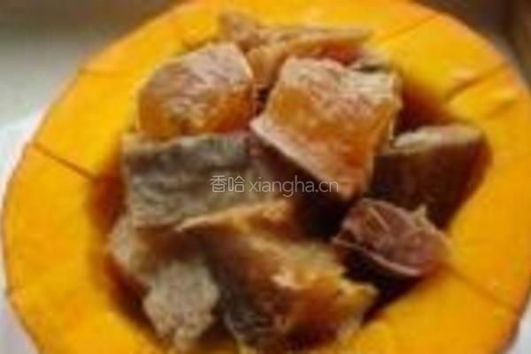 南瓜蒸腊鱼的做法图解4