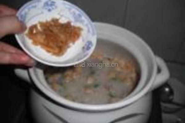 豆腐粒香菇干鱿鱼粥的做法图解15