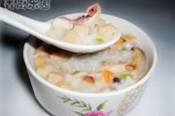 豆腐粒香菇干鱿鱼粥的做法图解18
