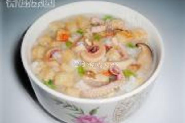 豆腐粒香菇干鱿鱼粥的做法图解19