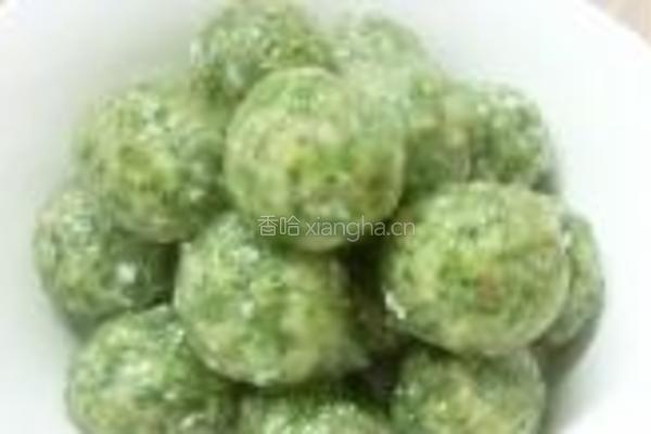 水晶荠菜圆子的做法图解7
