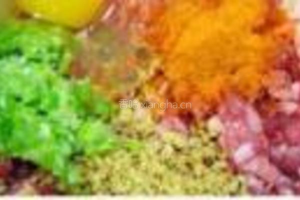 米粉蒸肉丸的做法图解1