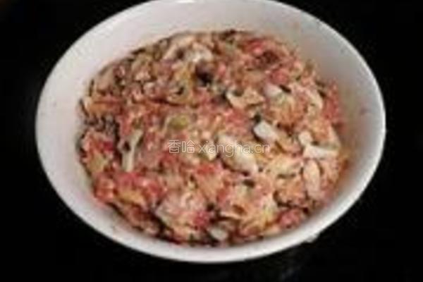 双菇肉糜百叶包的做法图解7