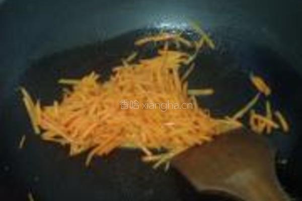 虾仁炒三素的做法图解9