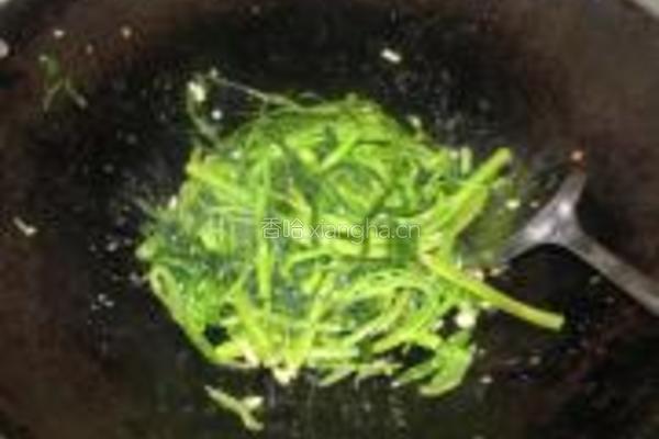 椒丝腐乳炒通菜的做法图解4