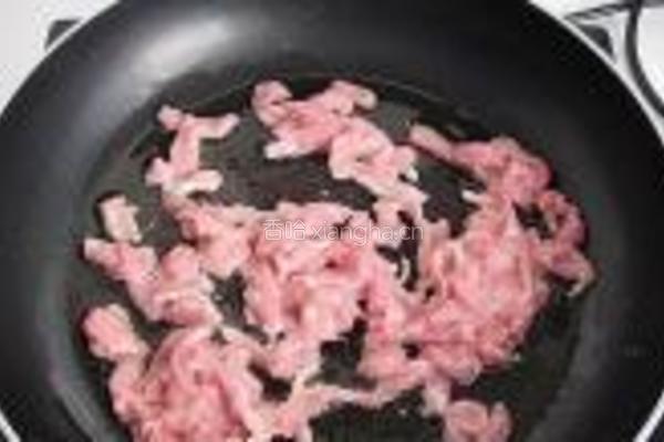 香菇蒜薹炒肉丝的做法图解4