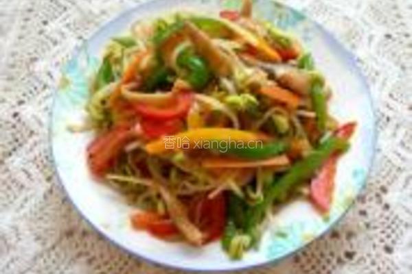 五花黄豆芽菜的做法图解9