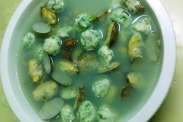 蛤蜊荠菜鱼丸汤