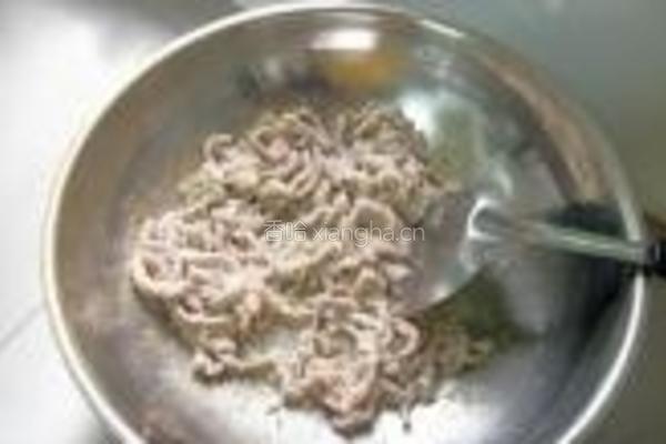 青椒毛豆炒肉丝的做法图解5