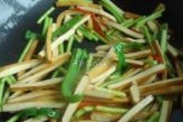 蒜薹炒香干的做法图解5