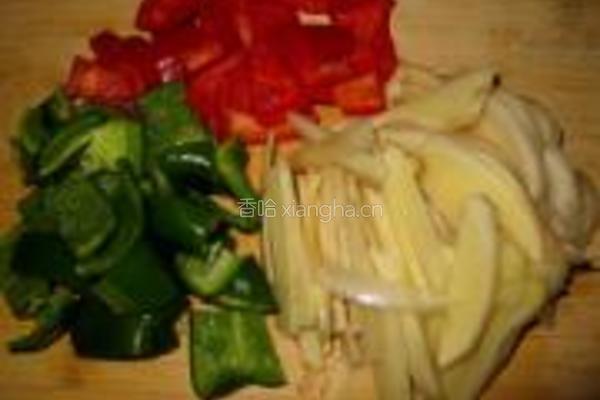 嫩姜爆兔肉的做法图解3