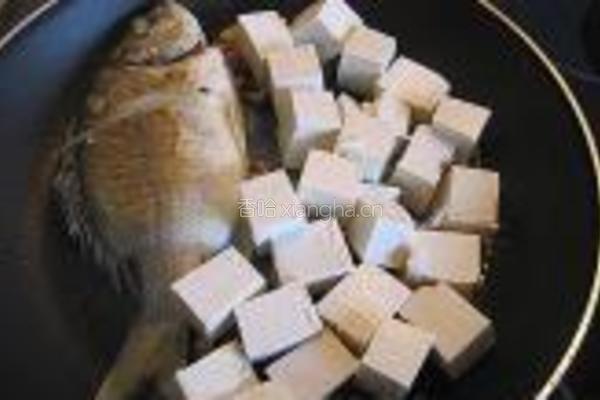 煎海鱼焖豆腐的做法图解3