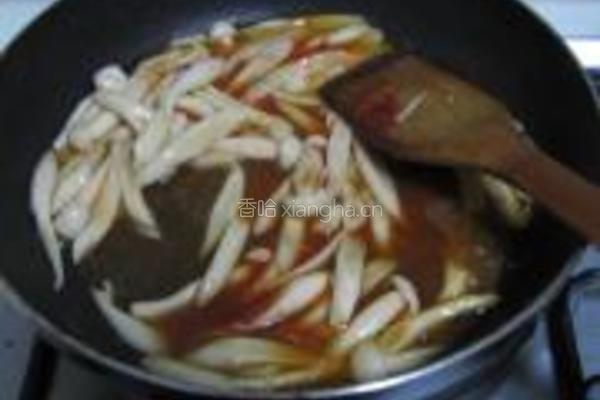 鲜菇肉丝茄汁面的做法图解9
