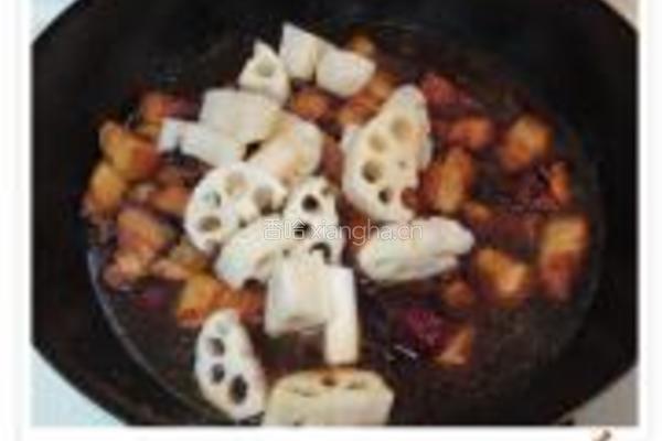 莲藕红烧肉的做法图解8