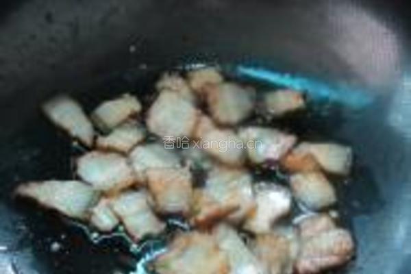 茄条炒腊肉的做法图解4
