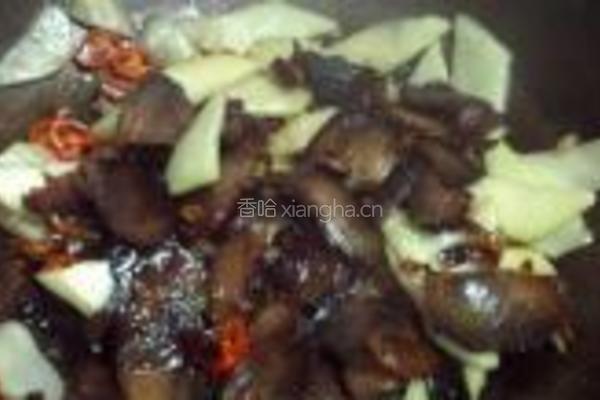 菜头炒腊肉的做法图解6
