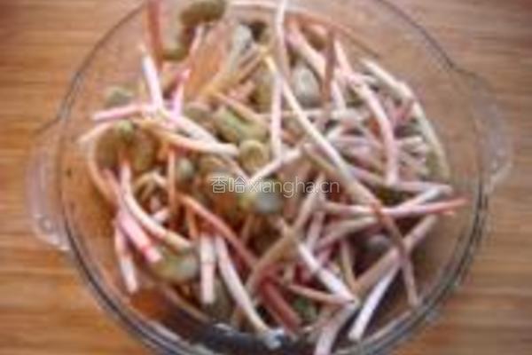 折耳根拌胡豆的做法图解4