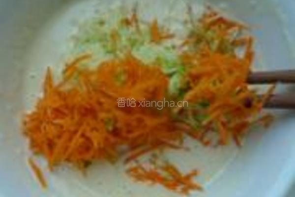 胡萝卜笋瓜煎饼的做法图解4