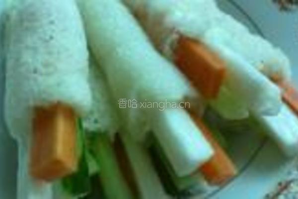 竹荪三色棒的做法图解2