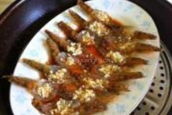 蒜蓉开片虾的做法图解3
