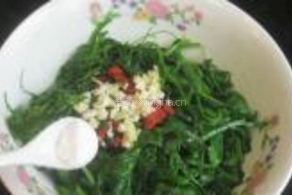 蒜泥凉拌豌豆苗的做法图解5