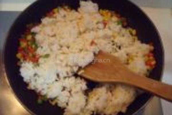 虾仁蛋炒饭的做法图解6