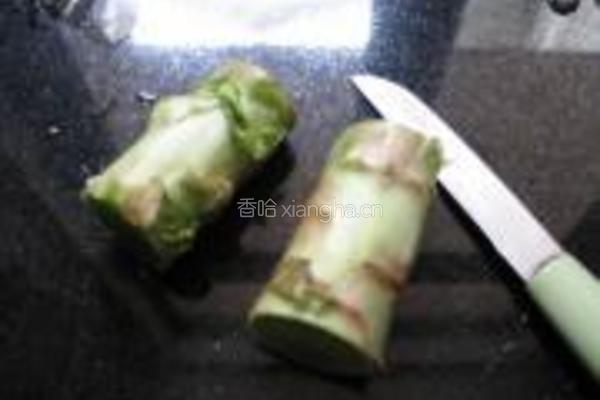 莴笋酿肉胶的做法图解3