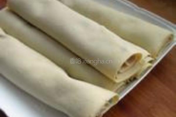 豆腐皮熏肉卷的做法图解4