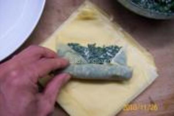 荠菜鲜肉百叶包的做法图解10