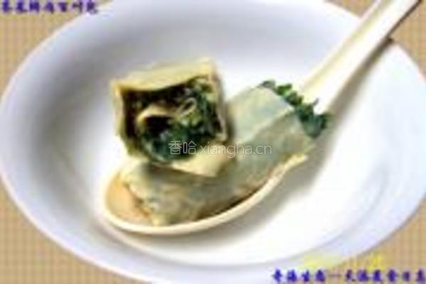 荠菜鲜肉百叶包的做法图解24