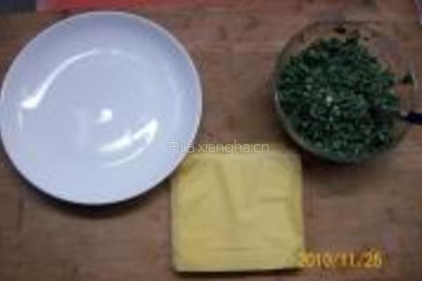 荠菜鲜肉百叶包的做法图解7