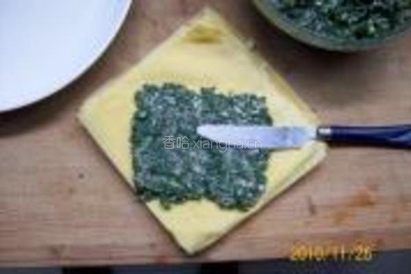 荠菜鲜肉百叶包的做法图解8
