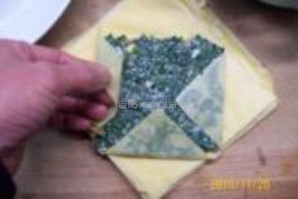 荠菜鲜肉百叶包的做法图解9