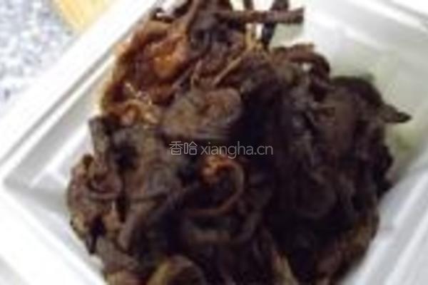 榛蘑肉丝的做法图解1