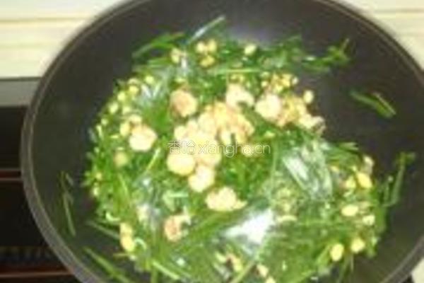 韭菜豆嘴炒虾仁的做法图解8
