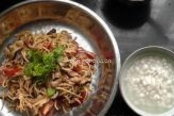 肉丝炒豆腐丝的做法图解7