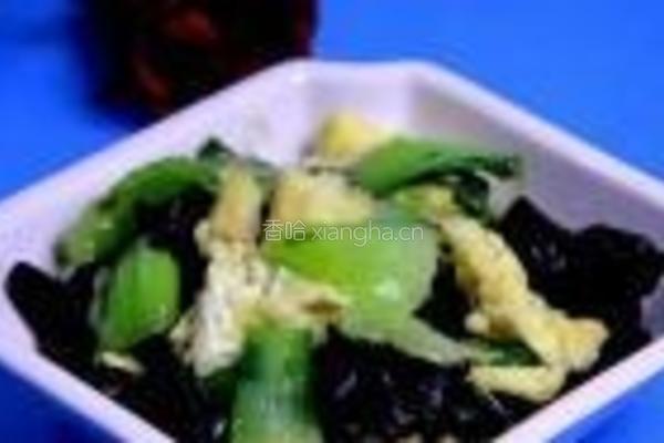 木耳鸡蛋炒油菜的做法图解7