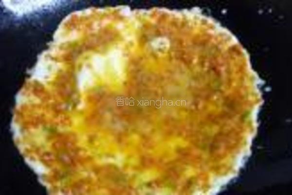 小米虾煎蛋的做法图解4