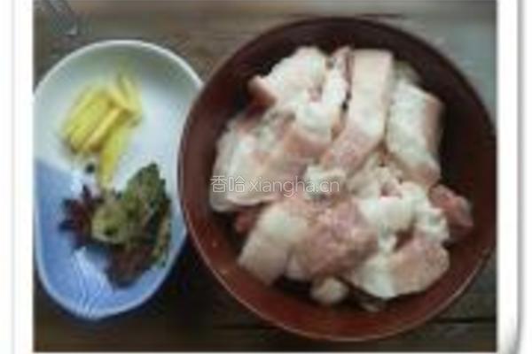 百叶结烧肉的做法图解1