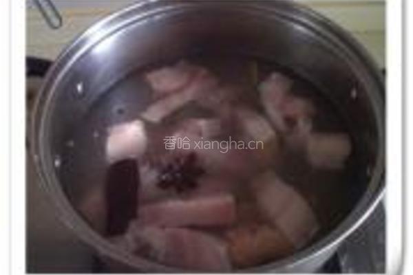 百叶结烧肉的做法图解3